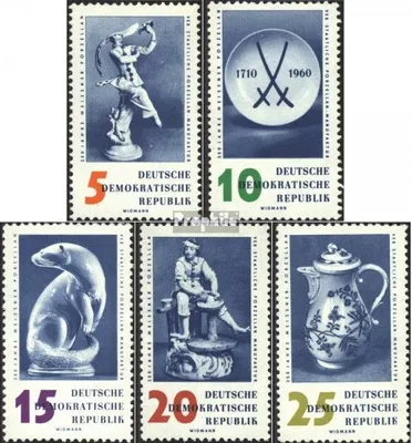 Produktbild von Briefmarken DDR 1960 Mi 774-778 (kompl.Ausgabe) gestempelt 250 Jahre Meißner Porzellan