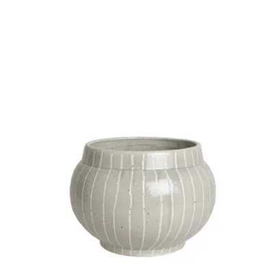 Produktbild von D&M Deco Blumentopf Grau D 21,5 cm H 15 cm Öffnung 15 cm