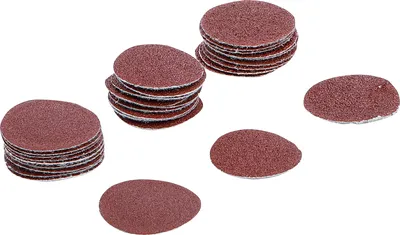 Immagine prodotto di BGS Set di fogli abrasivi per levigatrici rotorbitali Ø 30 mm K 60 - 80 - 120 30 pezzi - 70193
