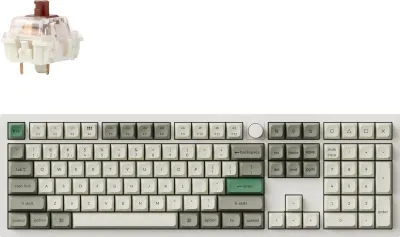 Produktbild von Keychron Q6 Max QMK/VIA Kabellose Mechanische Tastatur, QWERTY US, Knob, Shell White, Gateron Jupiter Brown Q6M-P3