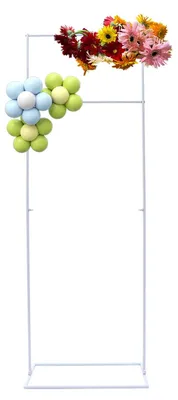 Image de Support pour bouquet de mariage - Blanc - 53 x 53 x 155 cm