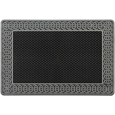 Produktbild von Premium Schmutzfangmatte Außen & Innen 55x78 cm – rutschfest, wetterfest – Noppen-Design Silber