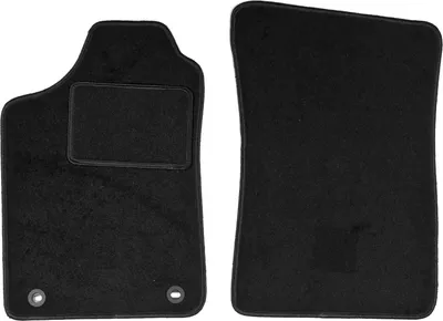 Obrázok produktu pre Predné Velúrové autokoberce Standard na mieru pre: Renault 19 (1988-1996, kabriolet, hatchback, sedan, chamade) černé, sada 2 ks, s úchyty