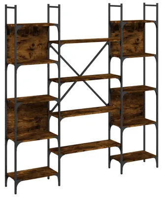 Obrázek produktu pro vidaXL Regál na knihy kouřový dub 155,5x24x166,5 cm materiál na bázi dřeva