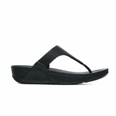 Produktbild von FitFlop Lulu Shimmerlux Toe - Post Sandals  Teenslippers - Zwart - Maat 38