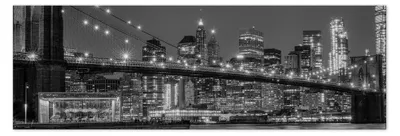 Image de LUMASOUL Tableau sur toile, motif ville, tableaux 90 x 60 cm avec motif architecture, noir, blanc
