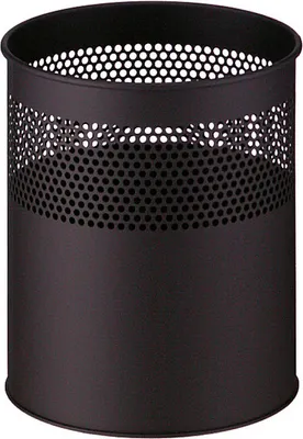 Produktbild von Halbperforierter Papierkorb 30 Liter, Schwarz