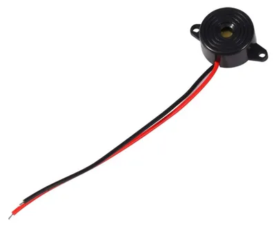 Piezo-Summer 12VDC Dauerhaft Ton Kabellänge 100 mm 23 mm