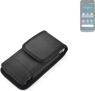 Produktbild von Holster Gürteltasche kompatibel mit Doro 8050 Holster Gürtel Tasche wasserabweisend Handy Hülle Schutz Hülle Outdoor schwarz K-S-Trade