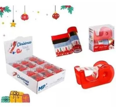 Zdjęcie produktu dla WashiTape, Taśma Dekoracyjna Świąteczna 12mmx3m - Magia Świąt w Rękach!