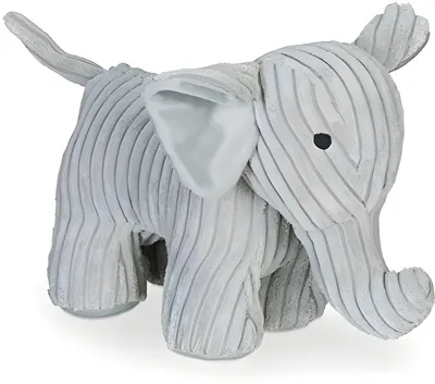 Produktbild von PolkaHome® Schattiger Elefanten-Türstopper für das Kinderzimmer, grau, gefüllt mit Sand, Höhe 22 cm, für den Innenbereich