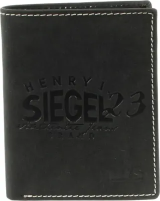 Image de H.I.S Cuir porte-monnaie Wallet Black noir