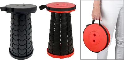 Produktbild von Teleskophocker Klapphocker Campinghocker Schemel Festival tragbar bis 150kg höhenverstellbar