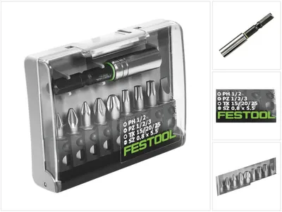 Image de FESTOOL Bit-Box MIX + BH 60-CE pour toutes les perceuses-visseuses sans fil Festool, 10 pièces