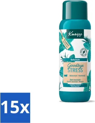 Productafbeelding van Kneipp - Badschuim - Stress verminderend - Watermunt & Rozemarijn - 400 ml - Voordeelverpakking - 15 stuks