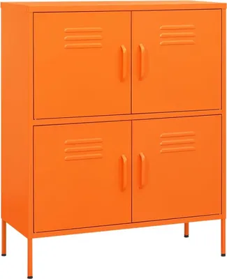 Image de vidaXL Armoire de stockage orange 80x35x101,5 cm Acier