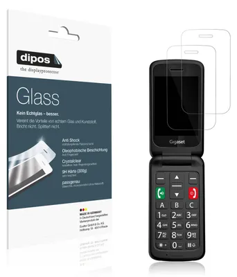Immagine prodotto di 2x Pellicola Protettiva per Gigaset GL595 Protezione Vetro Flessibile 9H dipos