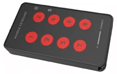 Image de Clavier à poignée personnalisable USB + 2,4 GHz + Bluetooth avec touches programmables pour le jeu sur PC