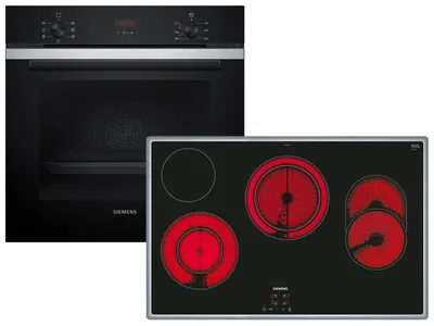 Zdjęcie produktu dla Siemens EQ214KA01Z, Ceramiczna, 4 stref(y), Szkło ceramiczne, Czarny, Dotyk, 79,5 cm