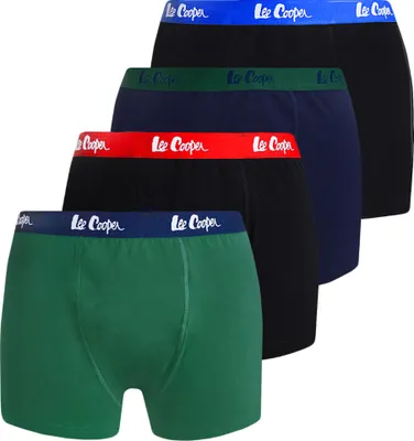 Obrázek produktu pro Lee Cooper Boxerky Pánské 4 balení XL bavlna Fit prodyšné spodní prádlo Spodní prádlo Pánské Pánské Pánské Retro šortky