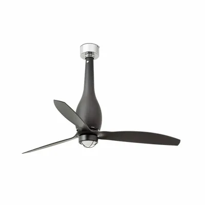 Produktbild von ETERFAN Deckenventilator schwarz matt mit Gleichstrommotor mit Licht