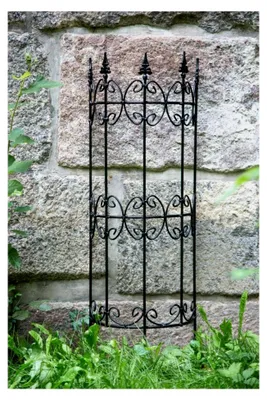 Produktbild von Rankgitter Metall schwarz, Höhe: 100 cm, halbrundes Rankgerüst