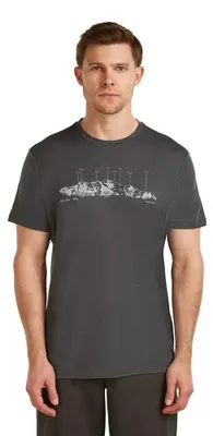 Produktbild von ICEBREAKER Men Merino 150 Tech Lite SS Tee The Peaks OBSIDIAN OBSIDIAN L