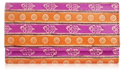 Produktbild von Paolo Peruzzi Portemonnaie aus farbigem Leder für Damen IN-37-OR