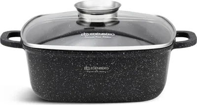 Image de EDENBERG Stonetec Line - Casserole de luxe en aluminium / Casserole avec couvercle - 2,8 litres