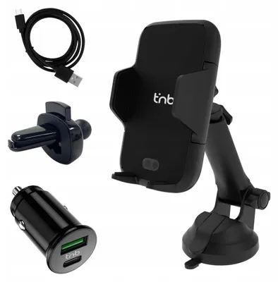 Obrázek produktu pro Držák do auta s přísavkou + ventilace pro telefony do 7" + USB nabíječka – sada 4 v 1 / CARHOLDPRO2