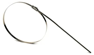 Image de Colliers de serrage métalliques en acier inoxydable 4.6x400mm Set de 100 AMIO-04325 pour l'industrie et le bâtiment