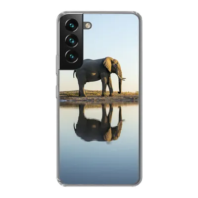 Produktbild von MuchoWow® Handyhülle Schutzhülle Hülle für Samsung Galaxy S22 Elefant - Wasser - Bäume - Tiere - Natur Silikon Softcase Handy Hülle - Mobiltelefonhülle