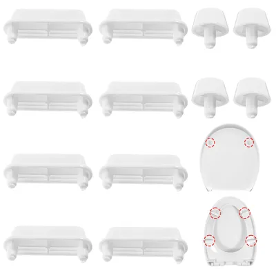 12 Toilettensitz-Puffer, weiß, stoßabsorbierend, 5,2 x 1,75 cm