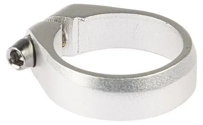 Imagen del producto de Abrazadera para tija de sillín Tranzx + tornillo jd-sc66-5, diámetro 34,9 mm, color plateado mate
