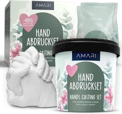 Produktbild von 3D Handabdruck Set für Paare und Familien Gips
