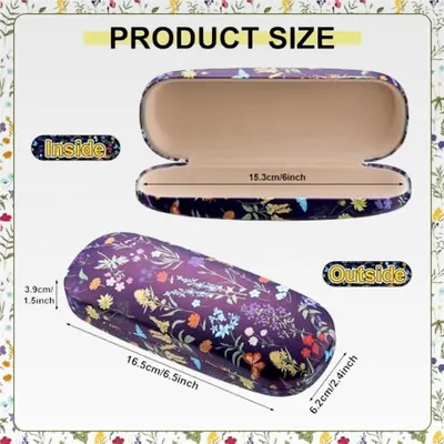 Produktbild von 3er Set Brillenetui Hardcase, personalisierte Brillenetui groß, tragbare Brillentasche mit Brillenputztuch für Damen