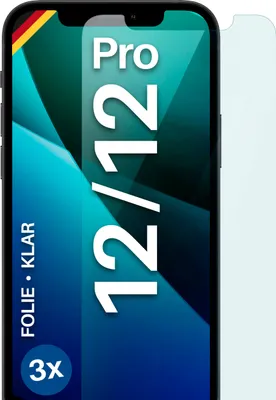 Produktbild von moex® 3x Schutzfolie kompatibel mit iPhone 12 / 12 Pro - Displayschutzfolie dünn Folie, Klar