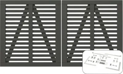 Immagine prodotto di Doppia porta PLUS Harmoni incl. ferramenta 200 x 107 cm grigio RAL 7022
