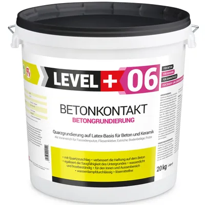 Zdjęcie produktu dla Grunt do betonu Betonkontakt 20kg Grunt pod tynki Grunt szczepny na płyty OSB Level Plus 06