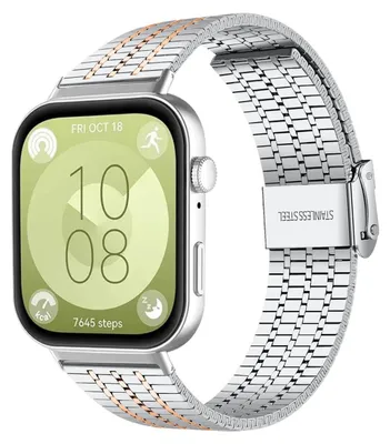 Immagine prodotto di Cinturino per smartwatch in acciaio inossidabile per Huawei Watch Fit 5 4 / Fit 5 4 Pro, argento rosa