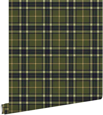 Produktbild von ESTAhome Tapete Karomuster Grün und Gelb 50 x 900 cm