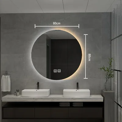 Produktbild von 360Home LED-Badezimmerspiegel beschlagfrei hochauflösender Smart-Spiegel mit Touchscreen 80cm 【YSJ38Y】