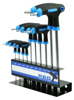 Produktbild von TX-Stiftschlüssel-Satz T-Griff – 10-tlg. T9–T50