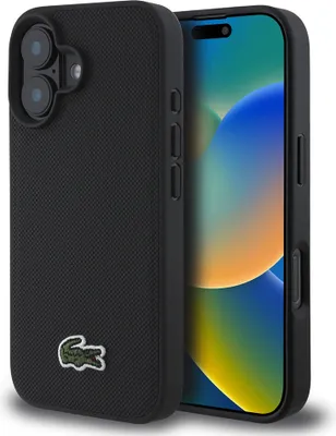 Zdjęcie produktu dla Etui Lacoste Iconic Petit Pique MagSafe do iPhone 16 czarny