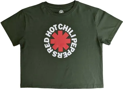 Image de Red Hot Chilli Peppers - "Classic Asterisk" Débardeur court pour femme RO5660 (S) (Vert)