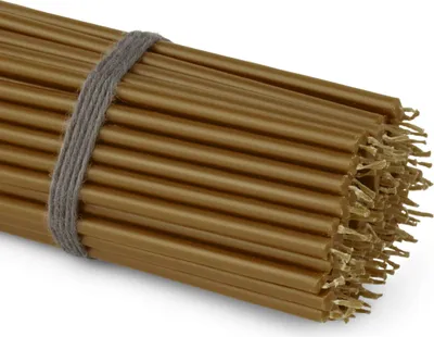 Produktbild von 100x Stabkerzen braun Rußfrei Tropffrei dünn L 16cm Premium Paraffinwachs 36114