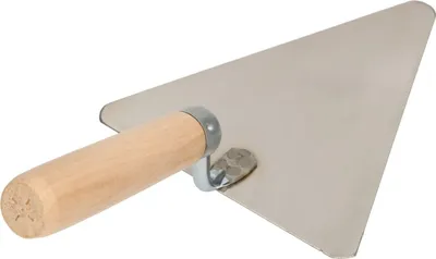 Produktbild von KOTARBAU® Edelstahl Dreieckskelle 160 mm x 135 mm Maurerkelle mit Holzgriff Stukkateurkelle Putzkelle Stukkateurspachtel unabdingbar für Mauererarbeiten