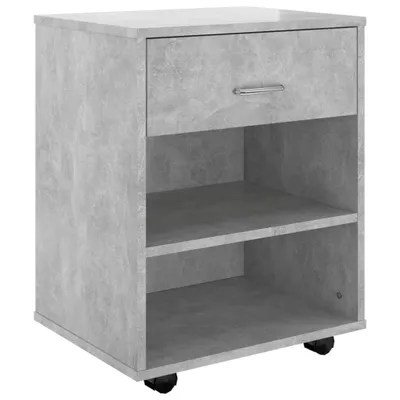 Zdjęcie produktu dla vidaXL Szafka na kółkach betonowa szara 46x36x59 cm materiał drewnopochodny