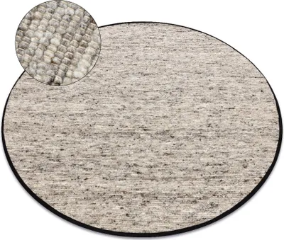 Produktbild von NEPAL 2100 Kreis Teppich natürlich grau – Wolle, doppelseitig, natur beige rund 100 cm