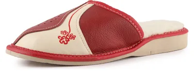 Produktbild von Ladeheid Damen Hausschuhe Pantoffeln Schlapfen LAFA008 (Rot Ecru 2, 36 EU)